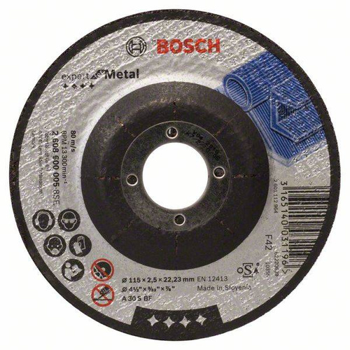 Tarcza tnąca wygięta Expert for Metal A 30 S BF 115x22,23 Bosch 2608600005 - obrazek 1