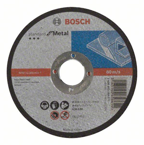 Tnąca tarcza STANDARD FOR METAL 115x22,23x2,5 Bosch 2608603164 - obrazek 1