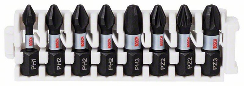 Zestaw bitów Impact Control, 8 szt., 1 x PH1; 3 x PH2; 1 x PH3; 2 x PZ2; 1 x PZ3 Bosch 2608522323 - obrazek 1