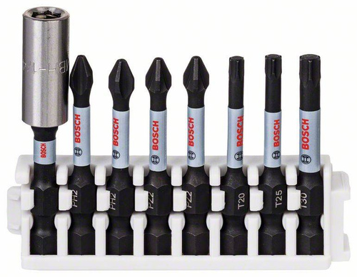 Zestaw bitów Impact Control Power, 8 szt., 2 x PH2; 2 x PZ2; 1 x T20; 1 x T25; 1 x T30 Bosch 2608522326 - obrazek 1