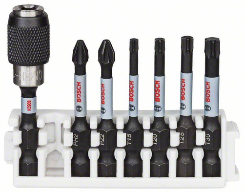 Zestaw bitów Impact Control do wkrętarek, 7 szt., 1 x PH2; 1 x PZ2; 1 x T15; 1 x T20; 1 x T25; 1 x T30 Bosch 2608522327 - obrazek 1