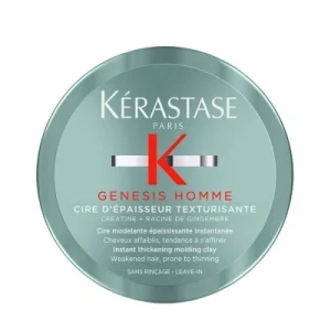 KÉRASTASE Genesis Homme CIRE D’EPAISSEUR Texturisante Lighthold Styling CLAY WITH Pushup Effect Stylizacja włosów, Rozmiar: 75 ml, `