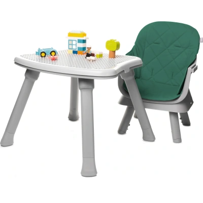 Krzesełko Do Karmienia 6W1 Taca Fotelik 4Baby Master Stolik Green - obrazek 1