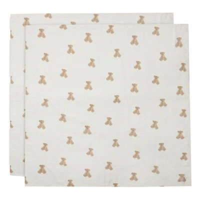 Jollein 2 otulacze niemowlęce Hydrophilic 115×115 cm Misie TEDDY BEAR