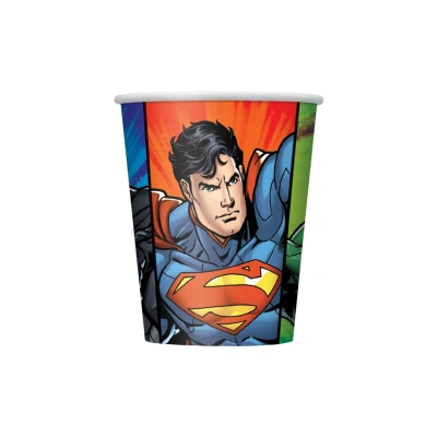 Kubeczki urodzinowe Justice League 8 szt. Kubeczki urodzinowe Justice League 8 szt.