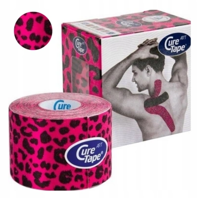 CureTape Taśma Kinezjologiczna Elastyczna 5 cm x 5 m - Leopard - 1 sztuka - obrazek 1
