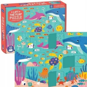 Mudpuppy, puzzle, z okienkami Przyjęcie w oceanie, 12 el.