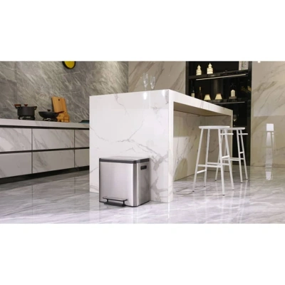 EKO EcoCasa Pedal bin 30 litrów stal nierdzewna Tworzywo sztuczne Matowa - obrazek 1