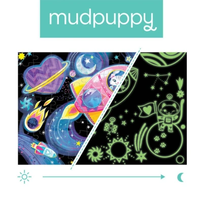 Mudpuppy, Puzzle świecące w ciemności, Kosmiczne marzenia, 100 elementów - obrazek 1