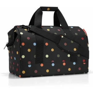 Torba podróżna L Allrounder Dots Reisenthel, czarna, grochy Torba podróżna L Allrounder Dots Reisenthel, czarna, grochy