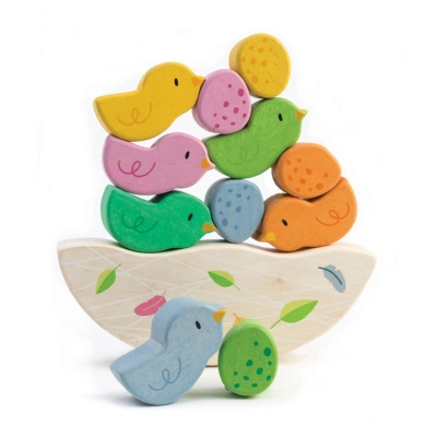 Tender Leaf Toys Drewniana Gra Zręcznościowa Balansujące Małe Ptaszki - obrazek 1
