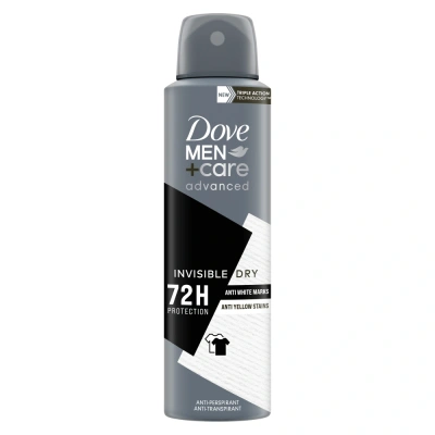 Dove Men + Care Advanced Dezodorant w sprayu, Invisible Dry 72H, 6 sztuk, 150 ml - obrazek 1