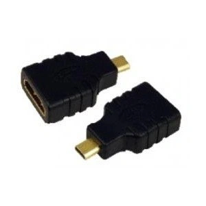 LogiLink AH0010 HDMI High Speed adapter gniazdo na wtyk Micro HDMI, płaska wersja i z pozłacanymi stykami, idealny do Full HD czarny LogiLink AH0010 HDMI High Speed adapter gniazdo na wtyk Micro HDMI, płaska wersja i z pozłacanymi stykami, idealny do Full HD czarny