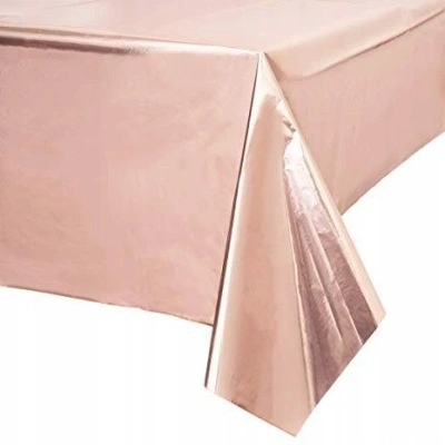 Obrus foliowy gold rose rosegold 137x274 party - obrazek 1