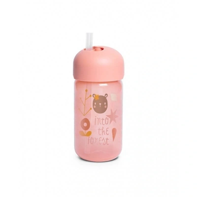 Bidon Niekapek Z Rurką Forest 340Ml Różowy, Suavinex