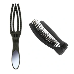 Olivia Garden Składana szczotka do włosów Fingerbrush On The Go Smooth & Style, czesania, wygładzania i pielęgnacji, w podróży, z wbudowanym luster Olivia Garden Składana szczotka do włosów Fingerbrush On The Go Smooth & Style, czesania, wygładzania i pielęgnacji, w podróży, z wbudowanym luster