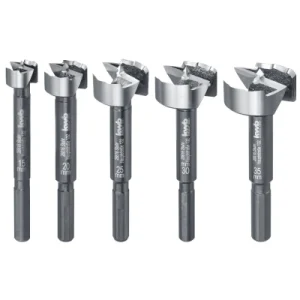 KWB 49706300 TOP FORSTner Broca Bateria, Bruñido, 15 mm, 20 25 30 35 mm)