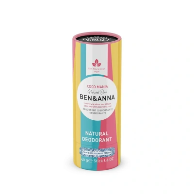 Ben & Anna Coco Mania Wegański Dezodorant w Tubie Papierowej 40 g - obrazek 1