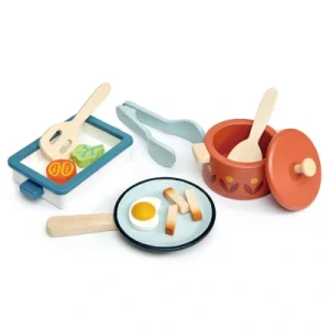 Zestaw drewnianych naczyń, Tender Lea Toys